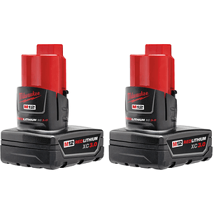 Kit de 2 Baterías Milwaukee 48-11-2412 M12™ REDLITHIUM™ XC 3.0 Ah