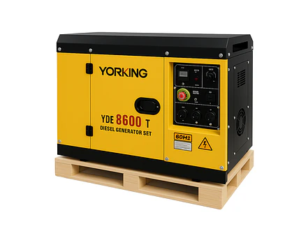 Planta eléctrica diésel 7kVA silenciosa YORKING YDE8600T - Foto 2 | aztools.co
