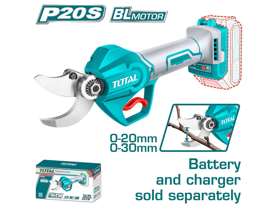 Tijera de Podar Inalámbrica 20V TOTAL TSSLI20308 Industrial Super (Sin Batería) - Foto 2 | aztools.co