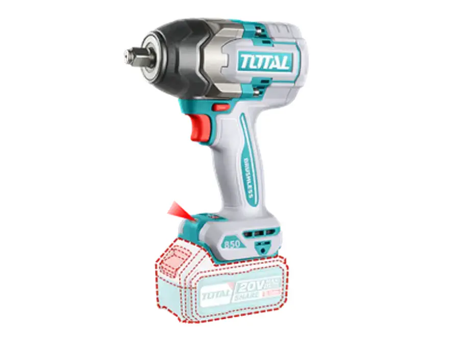 Combo de Herramienta TOTAL Utosli241181: Llave de Impacto Inalámbrica 1/2