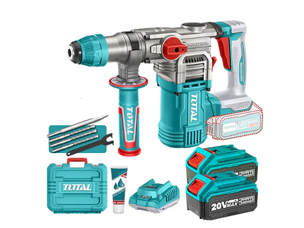 Rotomartillo Brushless 20V TOTAL UTRHLI202885 Industrial 4.5J + 2 Baterías + Accesorios - Foto 1 | aztools.co