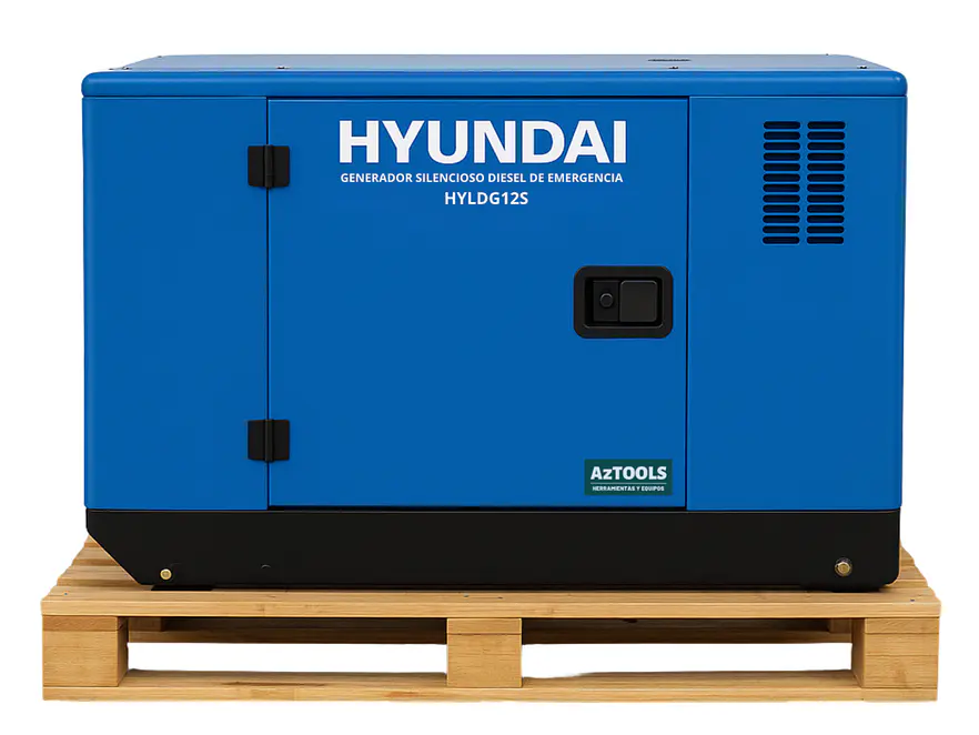 Planta Eléctrica Diésel Hyundai HYLDG12S 12 KVA / 11000W, Monofásica y Cabinada - Envío a todo Colombia | aztools.co