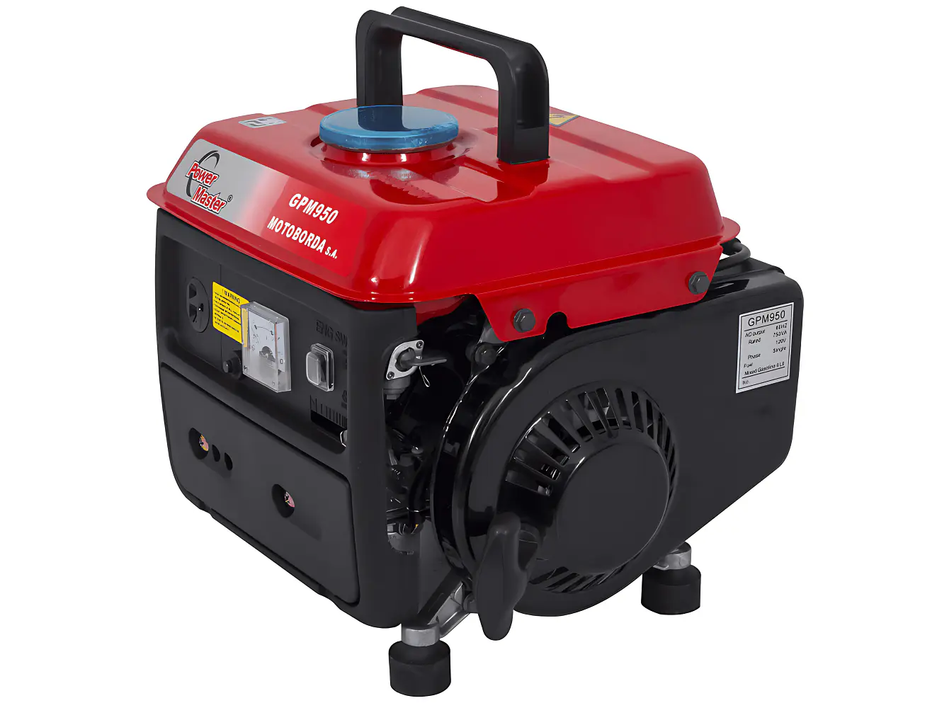 Planta Eléctrica Portátil 900 Watts Power Master GPM950 0.9kW a Gasolina - Foto 2 | aztools.co