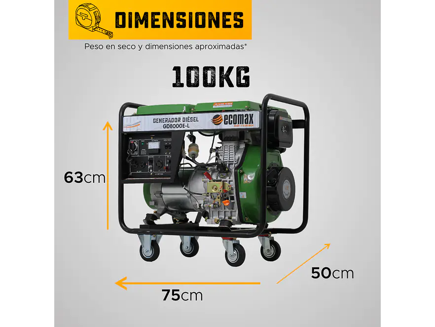 Planta Eléctrica Ecomax GD8000E-L 7.8 kVA Diésel Abierta - Foto 6 | aztools.co
