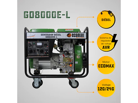 Planta Eléctrica Ecomax GD8000E-L 7.8 kVA Diésel Abierta - Foto 9 | aztools.co