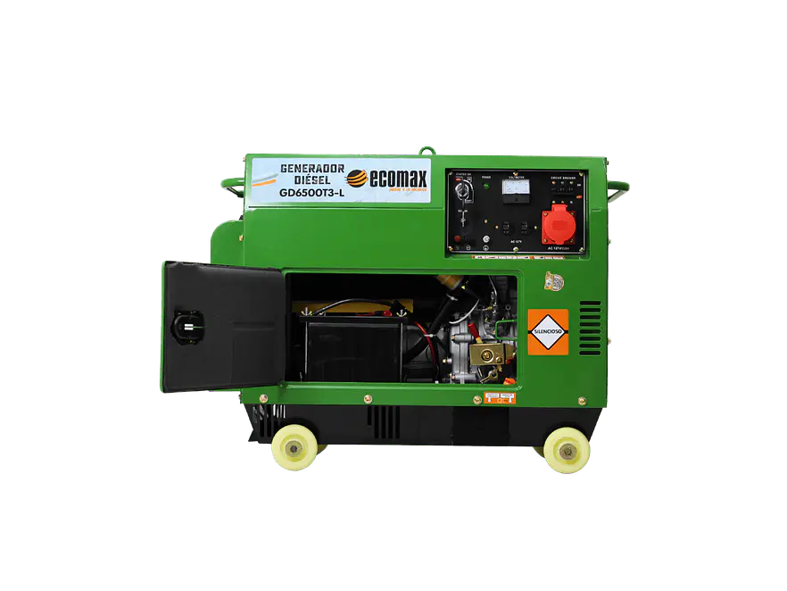 Planta Eléctrica Ecomax GD6500T3-L Trifásica Cabinada 6.5 kVA - Foto 2 | aztools.co