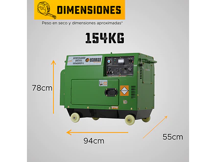 Planta Eléctrica Ecomax GD6500T-L 6.5kVA Monofásica Diésel - Foto 6 | aztools.co