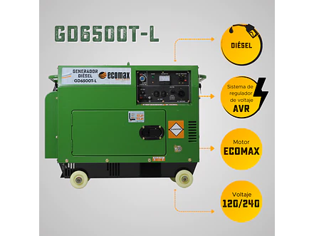 Planta Eléctrica Ecomax GD6500T-L 6.5kVA Monofásica Diésel - Foto 8 | aztools.co