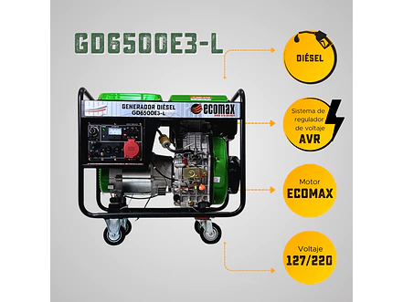 Planta Eléctrica Ecomax GD6500E3-L 7.5kVA Trifásica Abierta Diésel - Foto 5 | aztools.co