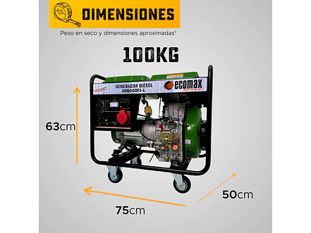 Planta Eléctrica Ecomax GD6500E3-L 7.5kVA Trifásica Abierta Diésel - Foto 7 | aztools.co