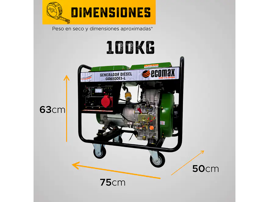 Planta Eléctrica Ecomax GD6500E3-L 7.5kVA Trifásica Abierta Diésel - Foto 7 | aztools.co