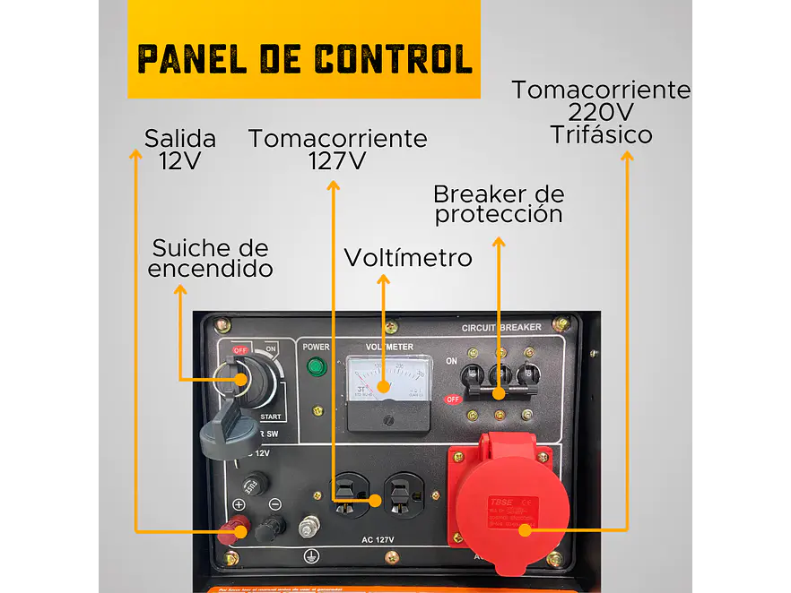 Planta Eléctrica Ecomax GD6500E3-L 7.5kVA Trifásica Abierta Diésel - Foto 8 | aztools.co