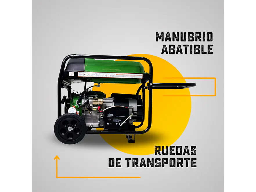 Planta Eléctrica Gasolina 7kVA, 7000W Ecomax GE6500E-K  - Foto 9 | aztools.co