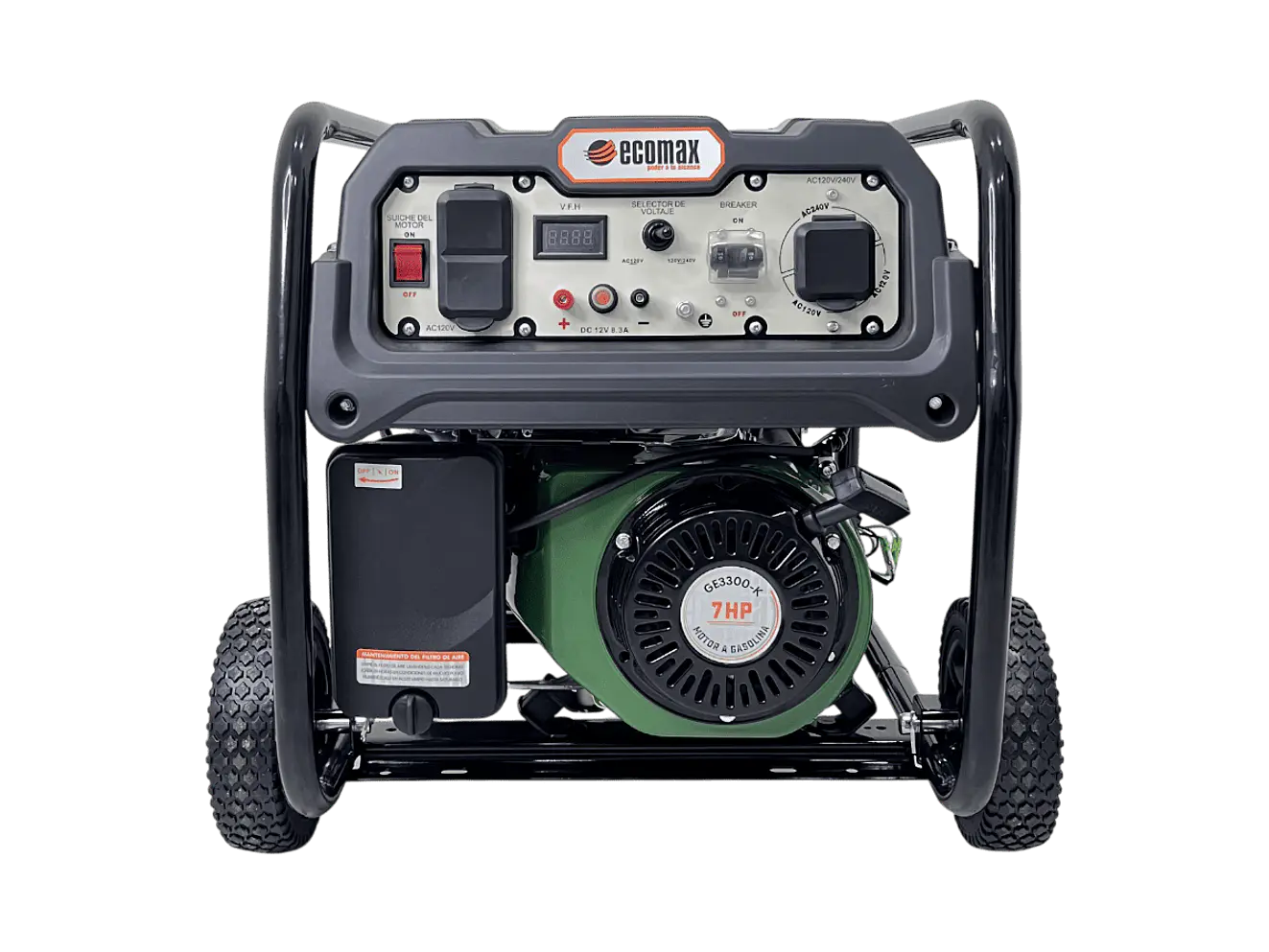 Planta Eléctrica Gasolina 3.2 kVA, 3200W Ecomax GE3300-K  - Foto 2 | aztools.co