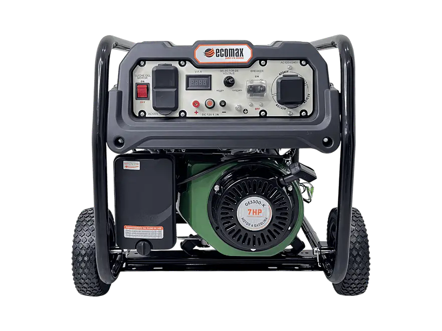Planta Eléctrica Gasolina 3.2 kVA, 3200W Ecomax GE3300-K  - Foto 2 | aztools.co