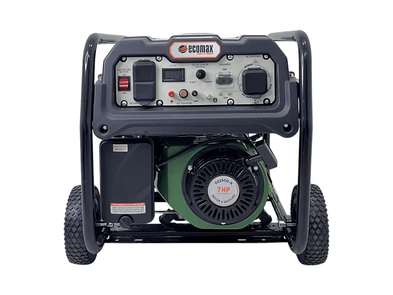 Planta Eléctrica Gasolina 2.4 kVA, 2400W Ecomax GE2500-K   - Foto 2 | aztools.co