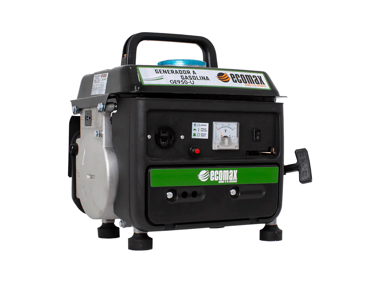 Planta Eléctrica Gasolina 0.9 kVA, 900W 2T Ecomax GE950-U  - Foto 3 | aztools.co