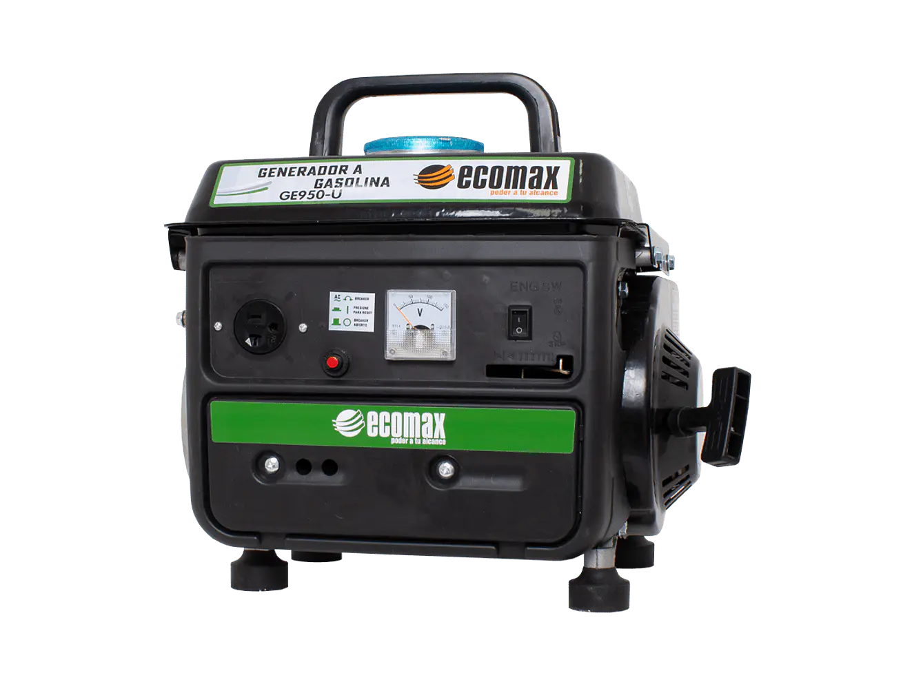 Planta Eléctrica Gasolina 0.9 kVA, 900W 2T Ecomax GE950-U  - Foto 2 | aztools.co