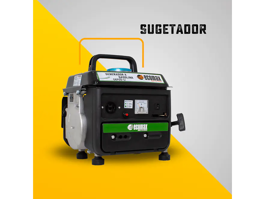 Planta Eléctrica Gasolina 0.9 kVA, 900W 2T Ecomax GE950-U  - Foto 7 | aztools.co