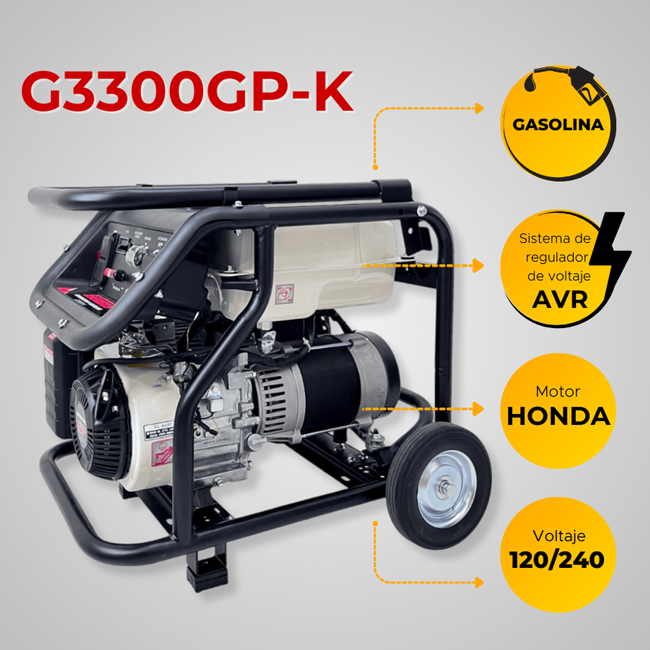 Planta Eléctrica Honda Enermax G3300GP-K 3.2 kVA, 3200W, Gasolina 7