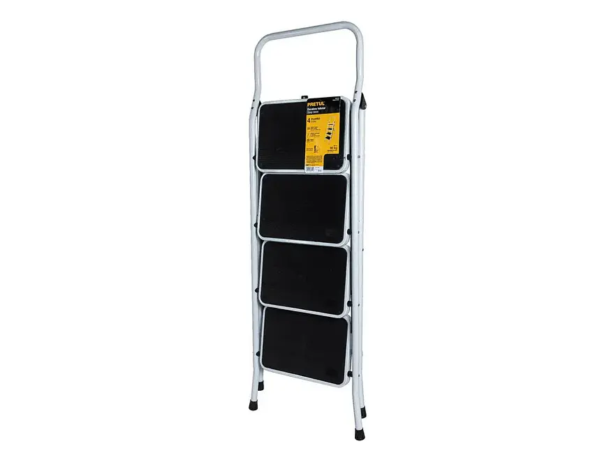 Escalera Plegable Pretul 24122 4 Pasos Acero Capacidad 150kg  - Foto 2 | aztools.co