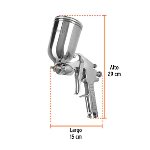 Pistola para pintar con compresor 2mm Truper 13060 LVMP