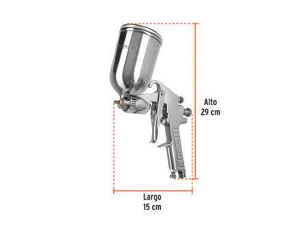 Pistola para pintar con compresor 2mm Truper 13060 LVMP - Foto 2 | aztools.co