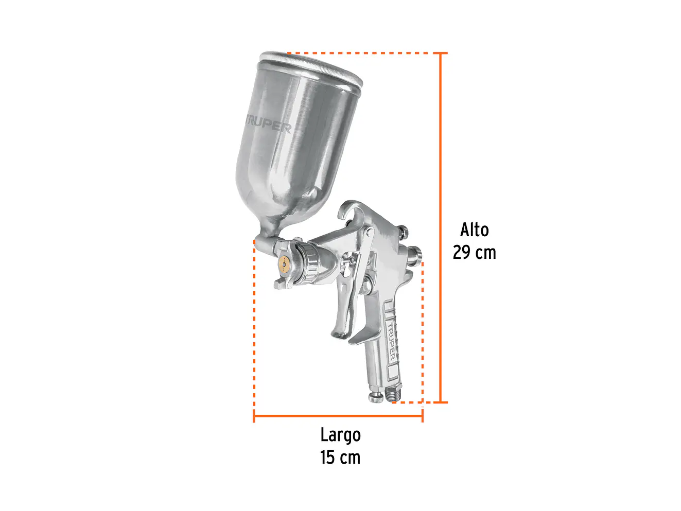 Pistola para pintar con compresor 1.7mm Truper 13061 LVMP - Foto 5 | aztools.co