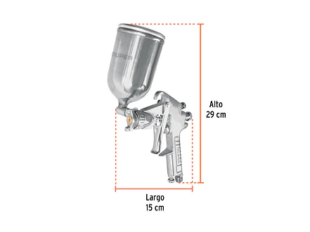 Pistola para pintar con compresor 1.7mm Truper 13061 LVMP - Foto 5 | aztools.co