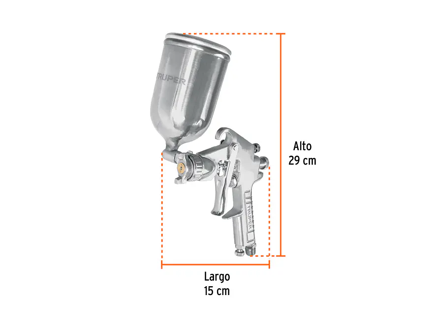 Pistola para pintar con compresor 1.7mm Truper 13061 LVMP - Foto 5 | aztools.co
