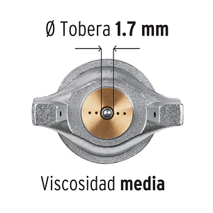Pistola para pintar con compresor 1.7mm Truper 13061 LVMP