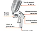 Pistola para pintar con compresor 1.7mm Truper 13061 LVMP - Miniatura 4 | aztools.co