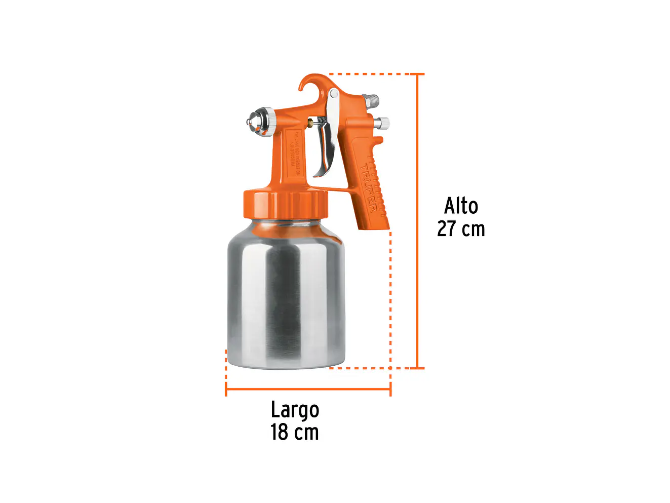 Pistola pintar baja presión Truper 19000 1.5mm  - Foto 3 | aztools.co