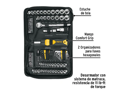 Juego De Herramienta Pretul 22984 83pz Copas Reparación Carro Moto  - Foto 2 | aztools.co