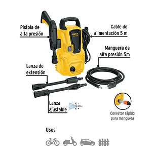 Hidrolavadora Eléctrica Pretul 29004 1350 PSI 1.6 HP 