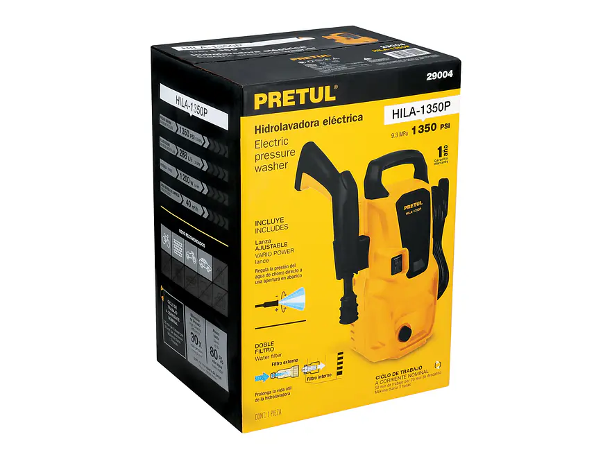 Hidrolavadora Eléctrica Pretul 29004 1350 PSI 1.6 HP  - Foto 4 | aztools.co