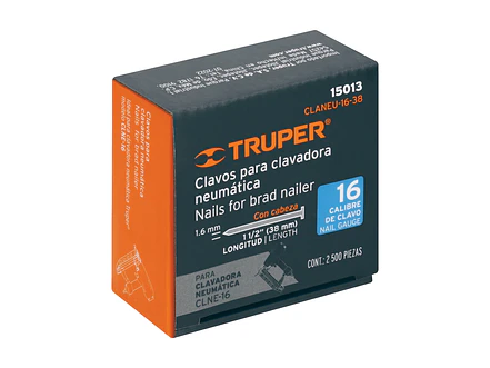 Clavos para clavadora neumática clneu-2-1/2x, 38mm TRUPER 15013 - Envío a todo Colombia | aztools.co