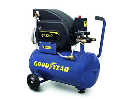 Compresor de Aire GOODYEAR GY224DS 2HP 24 Litros 115 PSI Portátil - Foto 1 | aztools.co