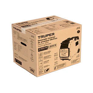 Planta eléctrica inverter Truper 103775 3kW 3,000 W Silenciosa con encendido remoto