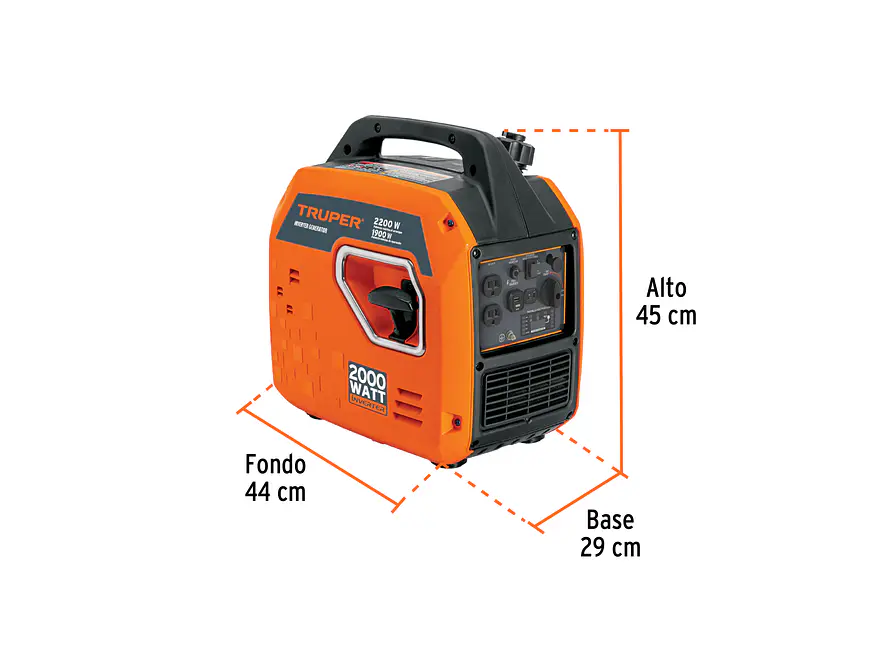 Planta Eléctrica Inverter Turper 103278 2.2kW 2,200 W  Silenciosa con encendido manual - Foto 4 | aztools.co