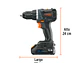 Taladro Inalámbrico TRUPER 101452 20V Brushless con 2 Baterías MAX-20T - Miniatura 2 | aztools.co