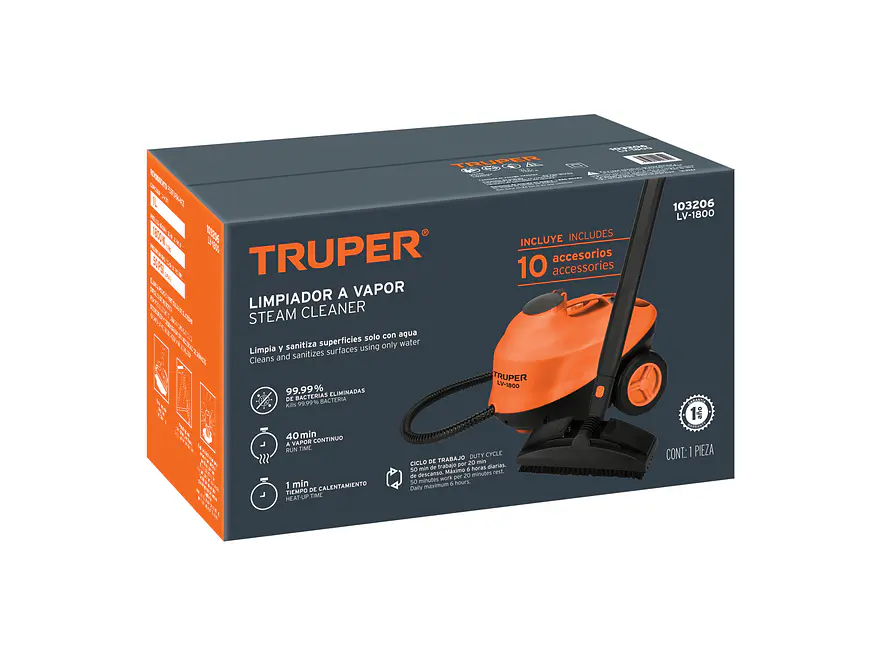 Limpiador a Vapor Truper 103206 1800W Profesional - Foto 8 | aztools.co