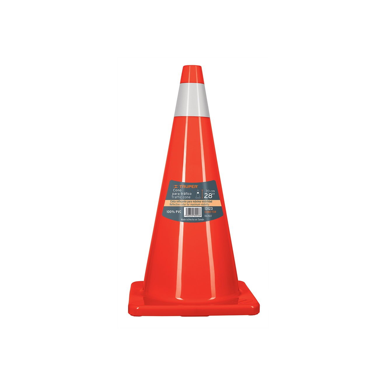 Cono de Seguridad Truper 13123, 70 cm con Reflejante