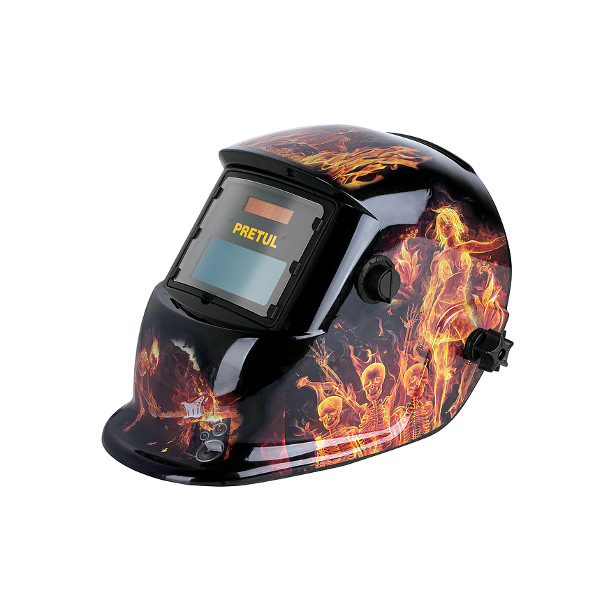 Careta Electrónica para Soldar Pretul 27355, Fuego, Sombra 9-13 - Foto 1 | aztools.co