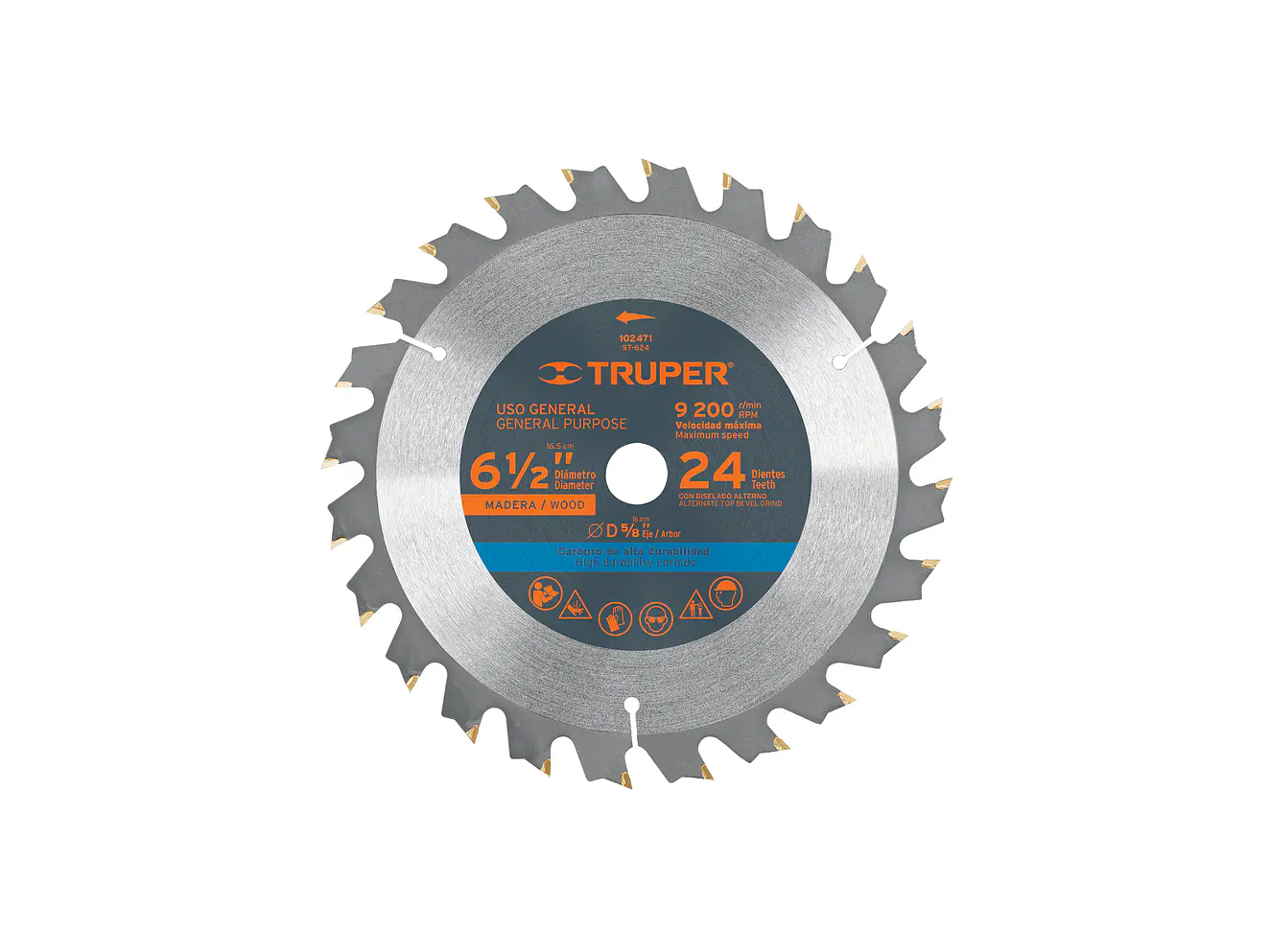 Disco Sierra para Madera Truper 102471, 6-1/2