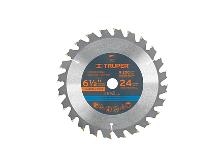 Disco Sierra para Madera Truper 102471, 6-1/2