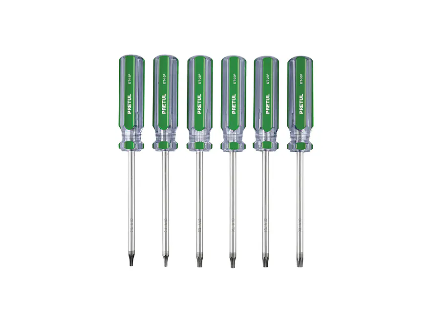 Juego de 6 Destornilladores Torx Pretul 27192, con Mango de PVC - Foto 1 | aztools.co