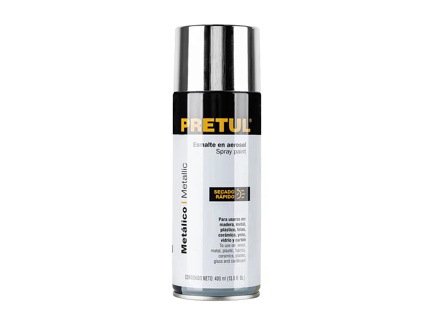Pintura en Aerosol Metálica Pretul 27177, Cromo 300 ml - Envío a todo Colombia | aztools.co