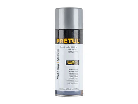 Pintura en Aerosol Metálica Pretul 27174, Plata 300 ml - Envío a todo Colombia | aztools.co