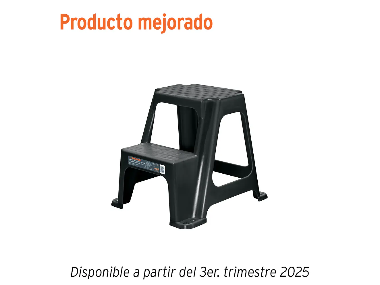 Butaco Ligero de Plástico Truper 103020, 2 Peldaños - Envío a todo Colombia | aztools.co